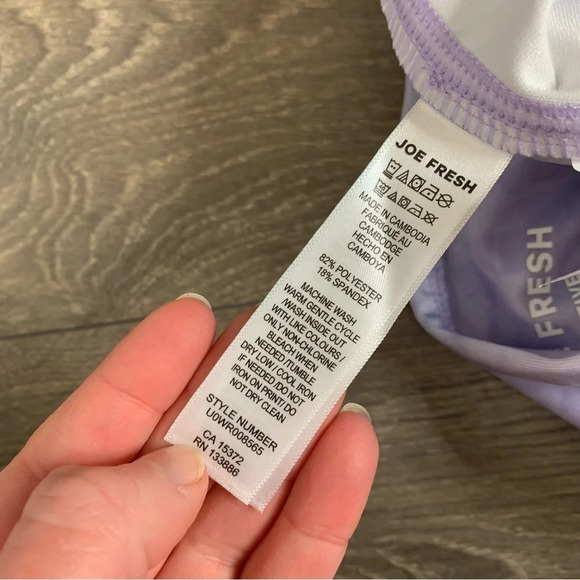 Joe Fresh Women's Active Biker Shorts Tie Dye High Rise Waist Purple Size XS - Picture 8 of 10